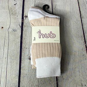 Hub Ladies Crew Socks With 3 pack